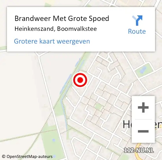 Locatie op kaart van de 112 melding: Brandweer Met Grote Spoed Naar Heinkenszand, Boomvalkstee op 29 december 2019 10:43