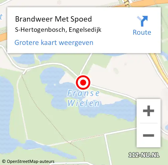 Locatie op kaart van de 112 melding: Brandweer Met Spoed Naar S-Hertogenbosch, Engelsedijk op 29 december 2019 13:20