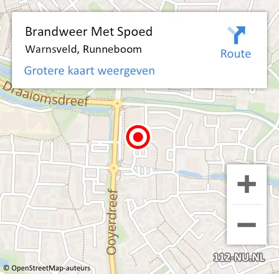 Locatie op kaart van de 112 melding: Brandweer Met Spoed Naar Warnsveld, Runneboom op 29 december 2019 19:05