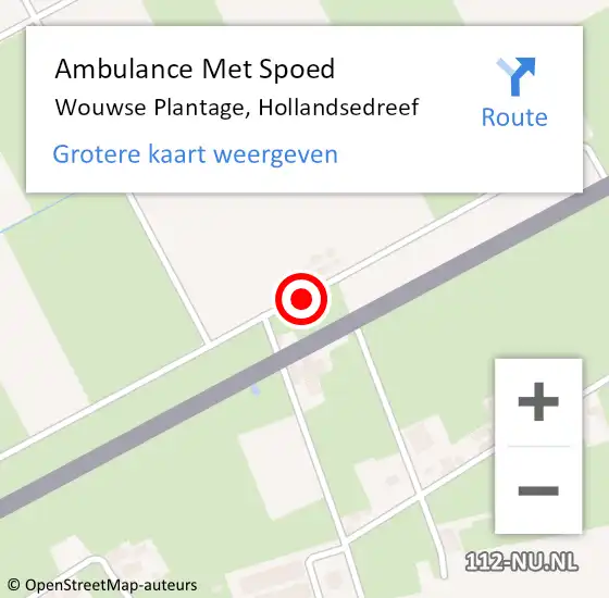 Locatie op kaart van de 112 melding: Ambulance Met Spoed Naar Wouwse Plantage, Hollandsedreef op 30 december 2019 09:57