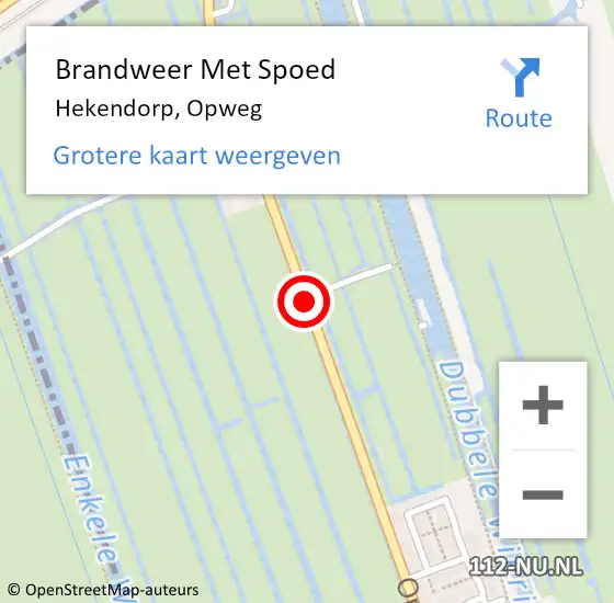 Locatie op kaart van de 112 melding: Brandweer Met Spoed Naar Hekendorp, Opweg op 30 december 2019 12:36