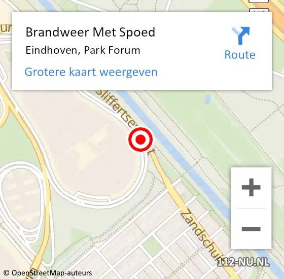 Locatie op kaart van de 112 melding: Brandweer Met Spoed Naar Eindhoven, Park Forum op 30 december 2019 13:15