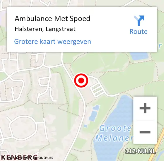 Locatie op kaart van de 112 melding: Ambulance Met Spoed Naar Halsteren, Langstraat op 30 december 2019 15:04