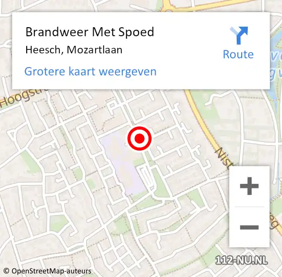 Locatie op kaart van de 112 melding: Brandweer Met Spoed Naar Heesch, Mozartlaan op 30 december 2019 20:11