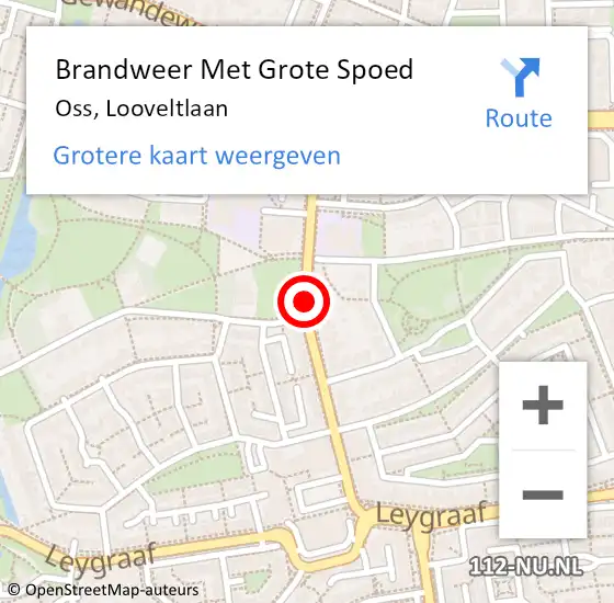 Locatie op kaart van de 112 melding: Brandweer Met Grote Spoed Naar Oss, Looveltlaan op 31 december 2019 00:11