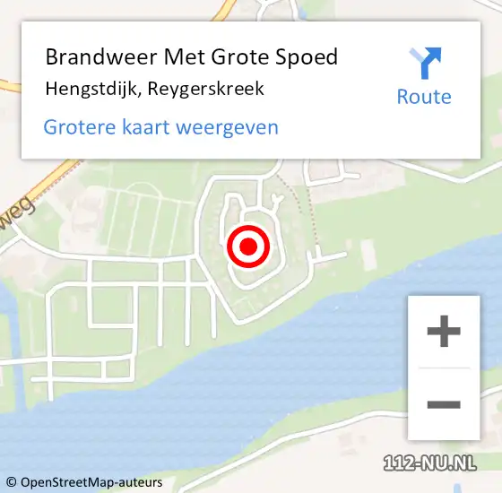 Locatie op kaart van de 112 melding: Brandweer Met Grote Spoed Naar Hengstdijk, Reygerskreek op 31 december 2019 05:44