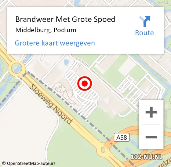 Locatie op kaart van de 112 melding: Brandweer Met Grote Spoed Naar Middelburg, Podium op 31 december 2019 12:48
