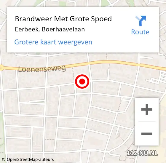 Locatie op kaart van de 112 melding: Brandweer Met Grote Spoed Naar Eerbeek, Boerhaavelaan op 31 december 2019 13:49