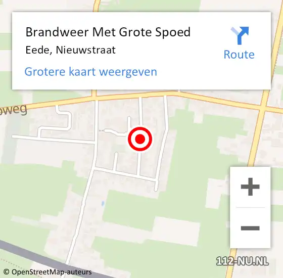 Locatie op kaart van de 112 melding: Brandweer Met Grote Spoed Naar Eede, Nieuwstraat op 31 december 2019 15:15