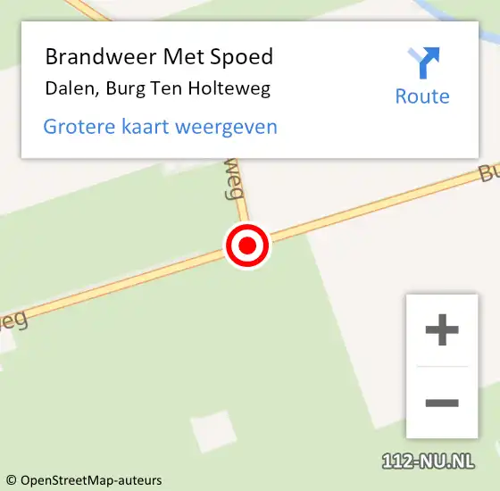 Locatie op kaart van de 112 melding: Brandweer Met Spoed Naar Dalen, Burg Ten Holteweg op 31 december 2019 15:52