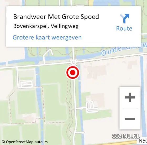 Locatie op kaart van de 112 melding: Brandweer Met Grote Spoed Naar Bovenkarspel, Veilingweg op 31 december 2019 16:25