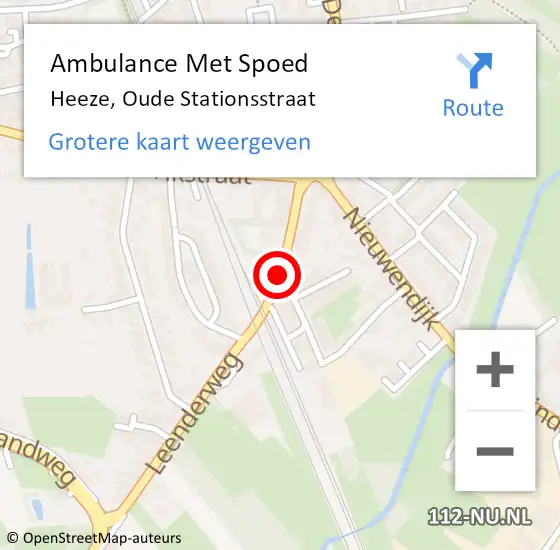 Locatie op kaart van de 112 melding: Ambulance Met Spoed Naar Heeze, Oude Stationsstraat op 31 december 2019 17:47