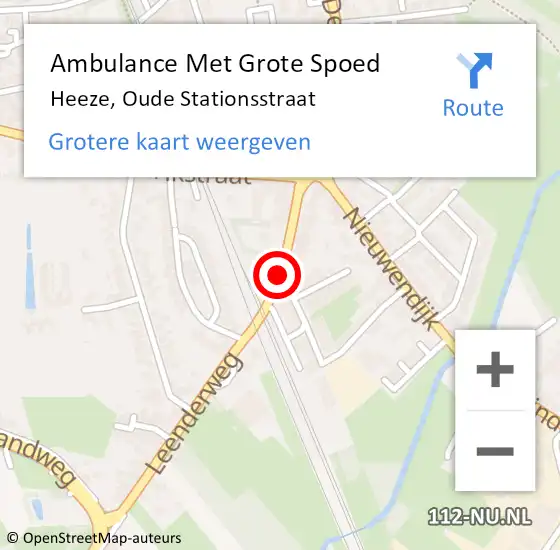 Locatie op kaart van de 112 melding: Ambulance Met Grote Spoed Naar Heeze, Oude Stationsstraat op 31 december 2019 17:48