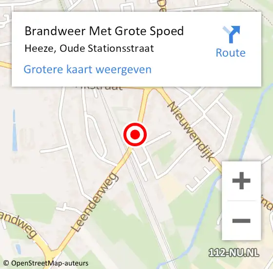 Locatie op kaart van de 112 melding: Brandweer Met Grote Spoed Naar Heeze, Oude Stationsstraat op 31 december 2019 17:49