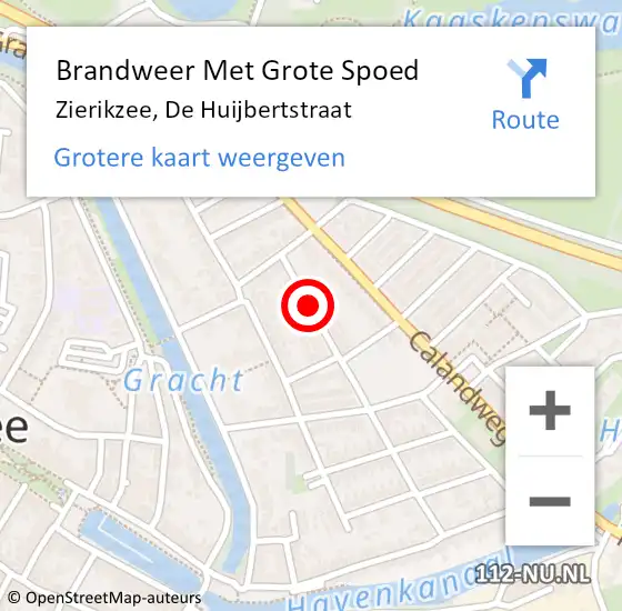 Locatie op kaart van de 112 melding: Brandweer Met Grote Spoed Naar Zierikzee, De Huijbertstraat op 31 december 2019 18:39