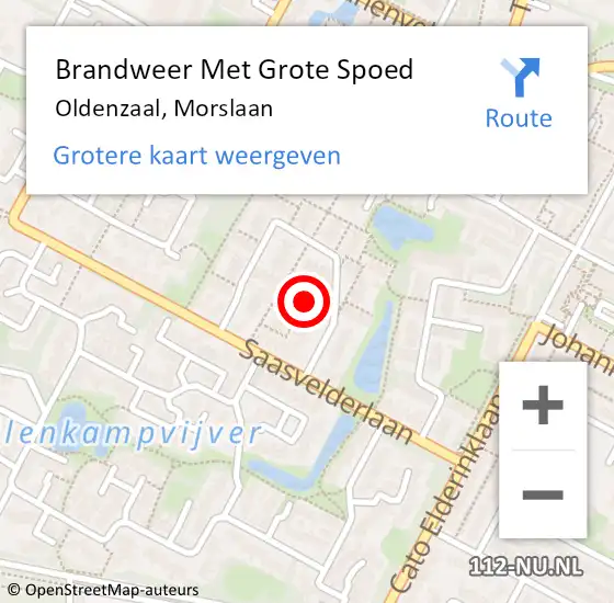 Locatie op kaart van de 112 melding: Brandweer Met Grote Spoed Naar Oldenzaal, Morslaan op 31 december 2019 18:50