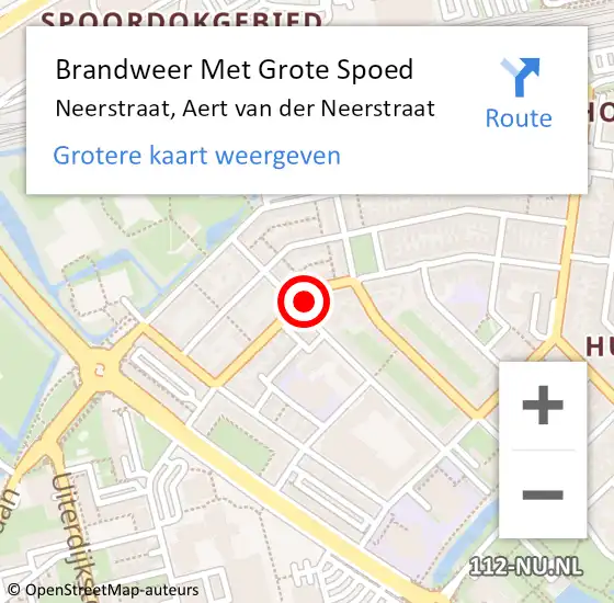 Locatie op kaart van de 112 melding: Brandweer Met Grote Spoed Naar Neerstraat, Aert van der Neerstraat op 31 december 2019 19:07