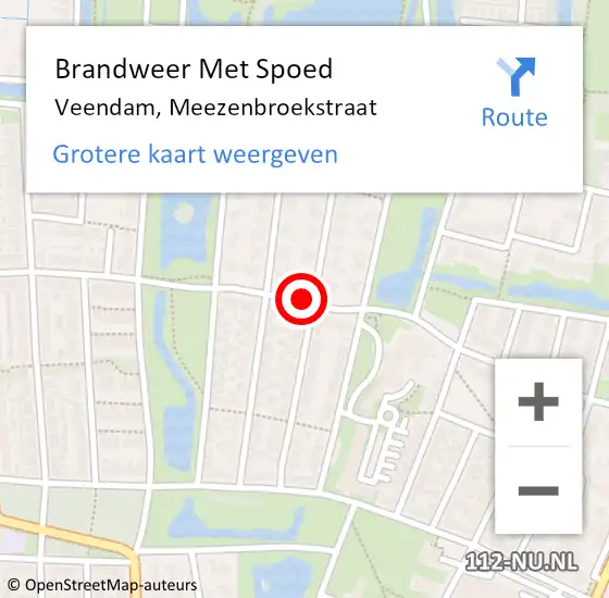 Locatie op kaart van de 112 melding: Brandweer Met Spoed Naar Veendam, Meezenbroekstraat op 31 december 2019 19:15