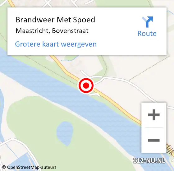 Locatie op kaart van de 112 melding: Brandweer Met Spoed Naar Maastricht, Bovenstraat op 31 december 2019 19:28