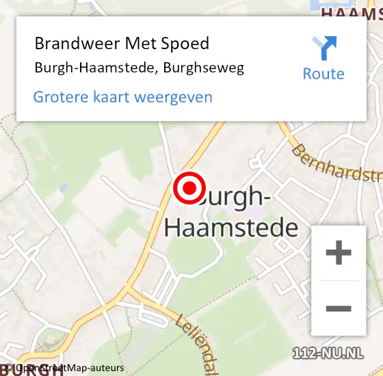 Locatie op kaart van de 112 melding: Brandweer Met Spoed Naar Burgh-Haamstede, Burghseweg op 31 december 2019 20:10