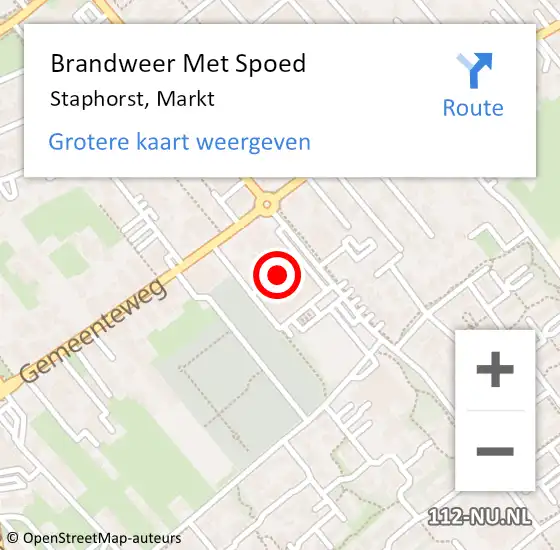 Locatie op kaart van de 112 melding: Brandweer Met Spoed Naar Staphorst, Markt op 31 december 2019 20:38