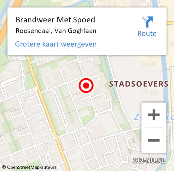 Locatie op kaart van de 112 melding: Brandweer Met Spoed Naar Roosendaal, Van Goghlaan op 31 december 2019 20:39