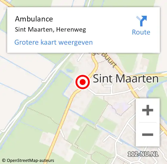 Locatie op kaart van de 112 melding: Ambulance Sint Maarten, Herenweg op 31 december 2019 21:03