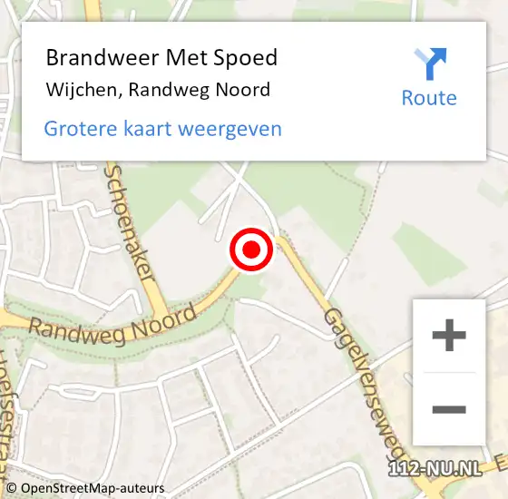 Locatie op kaart van de 112 melding: Brandweer Met Spoed Naar Wijchen, Randweg Noord op 31 december 2019 21:13