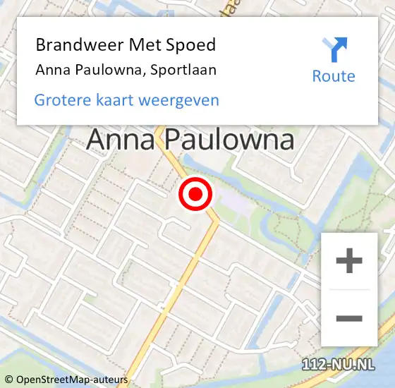 Locatie op kaart van de 112 melding: Brandweer Met Spoed Naar Anna Paulowna, Sportlaan op 31 december 2019 21:32