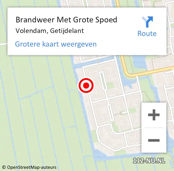 Locatie op kaart van de 112 melding: Brandweer Met Grote Spoed Naar Volendam, Getijdelant op 31 december 2019 22:44