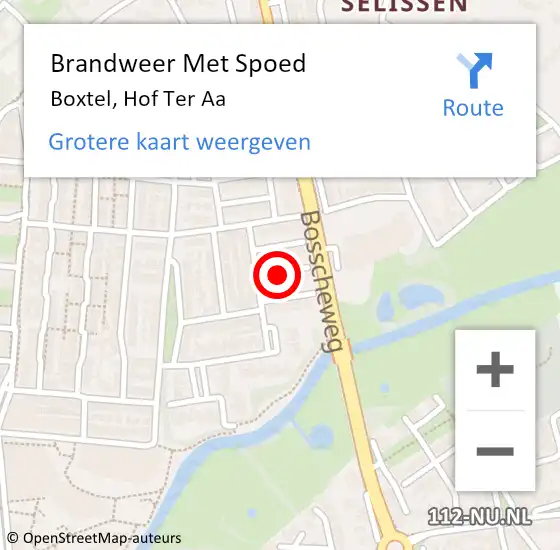 Locatie op kaart van de 112 melding: Brandweer Met Spoed Naar Boxtel, Hof Ter Aa op 31 december 2019 23:00