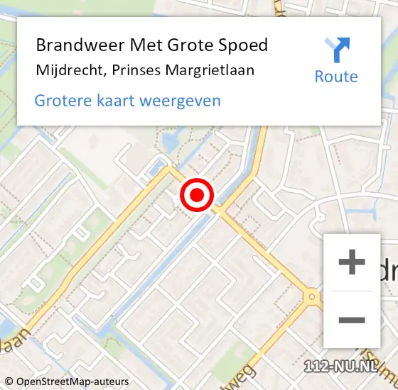 Locatie op kaart van de 112 melding: Brandweer Met Grote Spoed Naar Mijdrecht, Prinses Margrietlaan op 31 december 2019 23:13