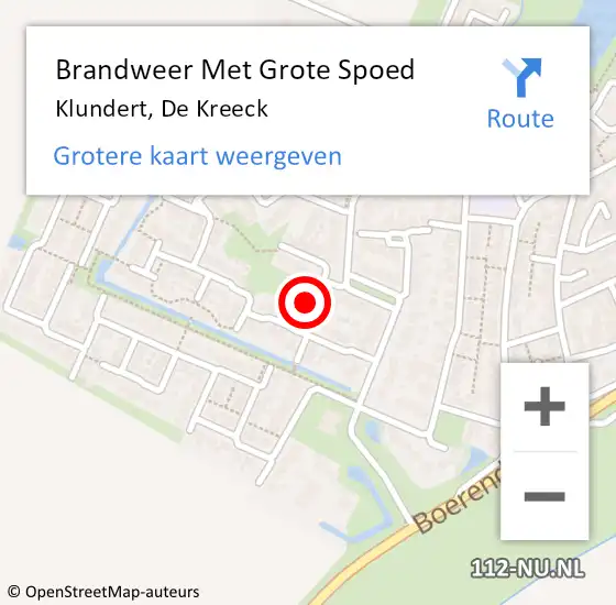 Locatie op kaart van de 112 melding: Brandweer Met Grote Spoed Naar Klundert, De Kreeck op 31 december 2019 23:52