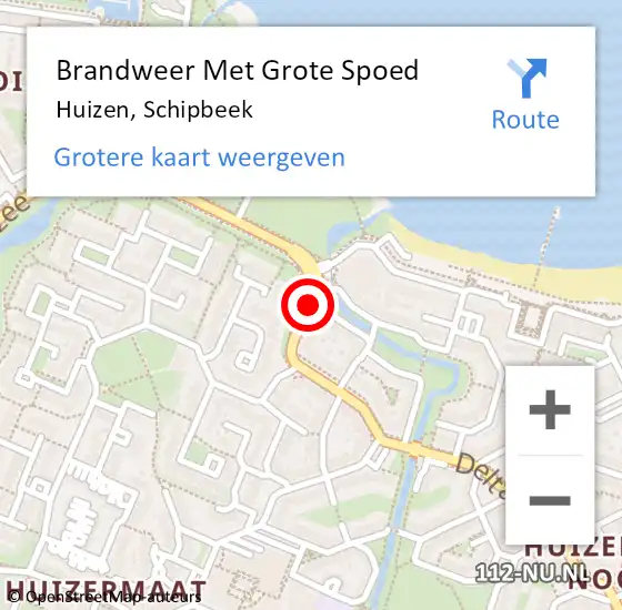 Locatie op kaart van de 112 melding: Brandweer Met Grote Spoed Naar Huizen, Schipbeek op 2 januari 2020 11:05