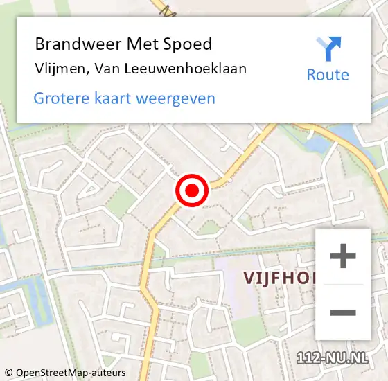 Locatie op kaart van de 112 melding: Brandweer Met Spoed Naar Vlijmen, Van Leeuwenhoeklaan op 2 januari 2020 14:53