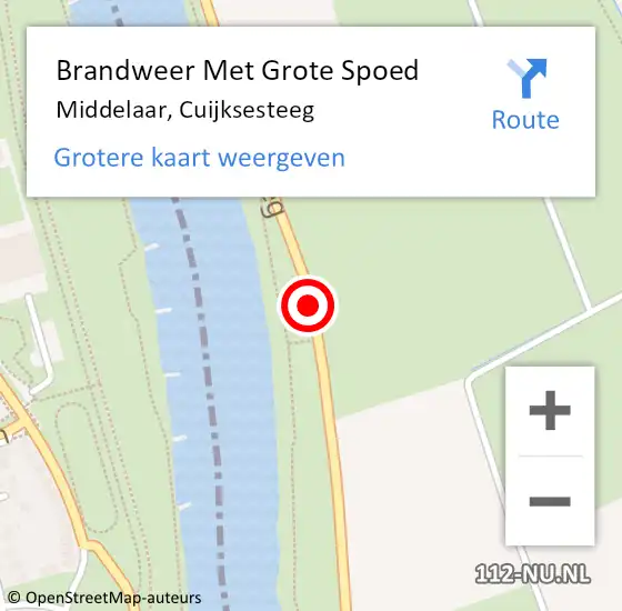 Locatie op kaart van de 112 melding: Brandweer Met Grote Spoed Naar Middelaar, Cuijksesteeg op 2 januari 2020 23:12