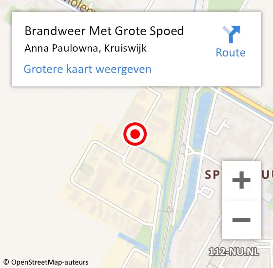 Locatie op kaart van de 112 melding: Brandweer Met Grote Spoed Naar Anna Paulowna, Kruiswijk op 3 januari 2020 08:16