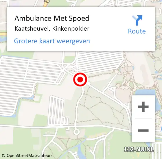 Locatie op kaart van de 112 melding: Ambulance Met Spoed Naar Kaatsheuvel, Kinkenpolder op 3 januari 2020 08:50