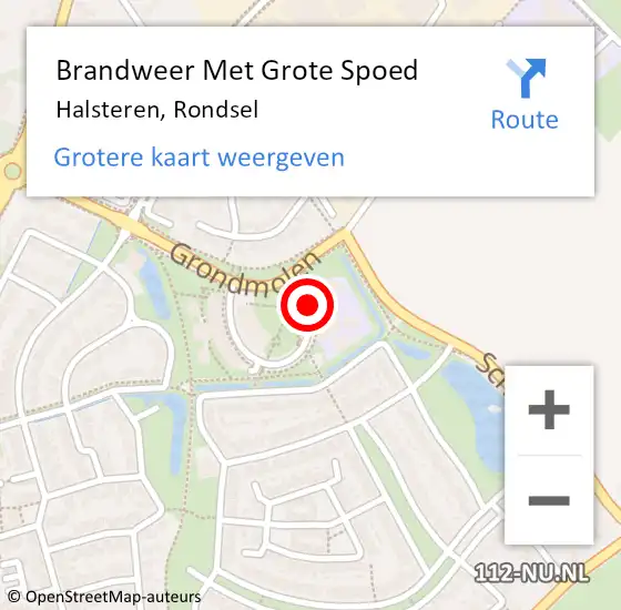 Locatie op kaart van de 112 melding: Brandweer Met Grote Spoed Naar Halsteren, Rondsel op 3 januari 2020 16:32