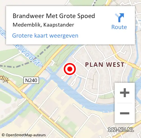 Locatie op kaart van de 112 melding: Brandweer Met Grote Spoed Naar Medemblik, Kaapstander op 3 januari 2020 17:28