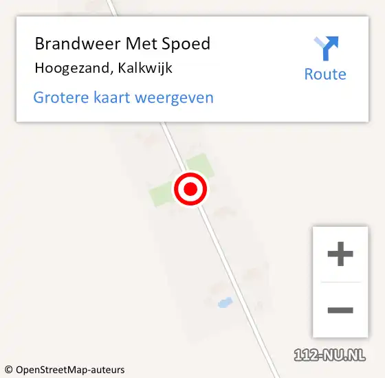 Locatie op kaart van de 112 melding: Brandweer Met Spoed Naar Hoogezand, Kalkwijk op 3 januari 2020 18:56