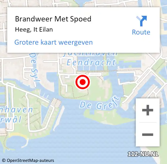 Locatie op kaart van de 112 melding: Brandweer Met Spoed Naar Heeg, It Eilan op 24 april 2014 20:13