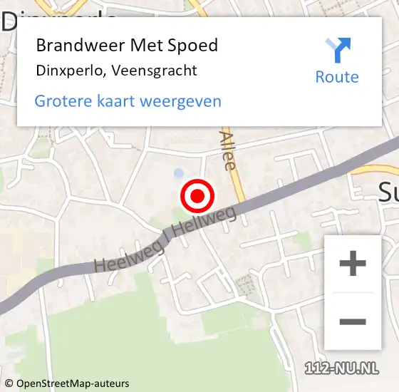 Locatie op kaart van de 112 melding: Brandweer Met Spoed Naar Dinxperlo, Veensgracht op 6 januari 2020 08:32