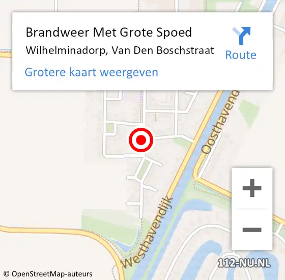 Locatie op kaart van de 112 melding: Brandweer Met Grote Spoed Naar Wilhelminadorp, Van Den Boschstraat op 6 januari 2020 09:06