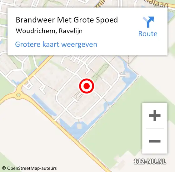 Locatie op kaart van de 112 melding: Brandweer Met Grote Spoed Naar Woudrichem, Ravelijn op 6 januari 2020 11:16