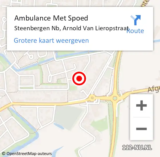 Locatie op kaart van de 112 melding: Ambulance Met Spoed Naar Steenbergen Nb, Arnold Van Lieropstraat op 6 januari 2020 13:40