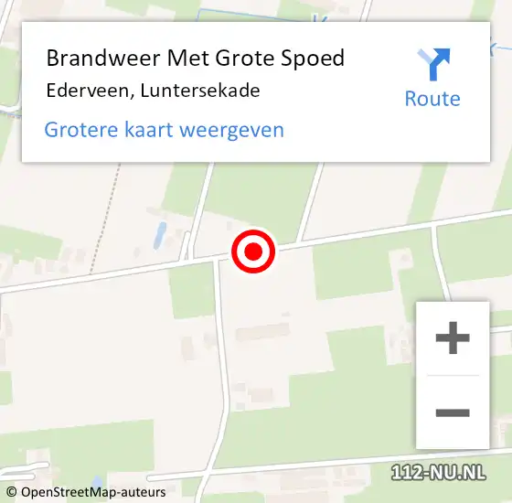 Locatie op kaart van de 112 melding: Brandweer Met Grote Spoed Naar Ederveen, Luntersekade op 6 januari 2020 14:11