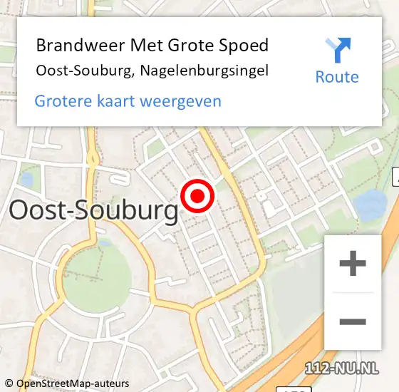 Locatie op kaart van de 112 melding: Brandweer Met Grote Spoed Naar Oost-Souburg, Nagelenburgsingel op 6 januari 2020 16:50