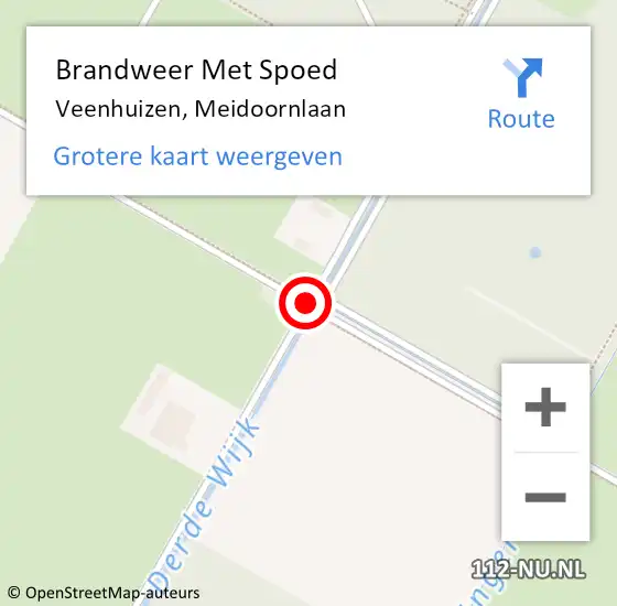 Locatie op kaart van de 112 melding: Brandweer Met Spoed Naar Veenhuizen, Meidoornlaan op 7 januari 2020 10:02