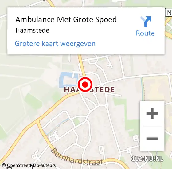 Locatie op kaart van de 112 melding: Ambulance Met Grote Spoed Naar Haamstede op 7 januari 2020 12:43